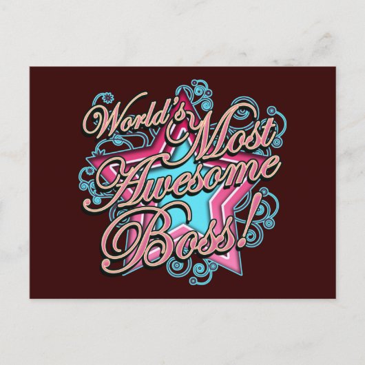 Weltweit Phantastischste Boss Postkarte (Vorderseite)