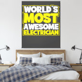 Weltweit Phantastischste Elektriker Leinwanddruck (Insitu (Schlafzimmer))