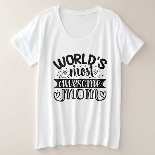 Weltweit Phantastischste Mama Große Größe T-Shirt (Design vorne)