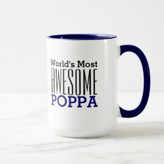 Weltweit PHANTASTISCHSTE POPPA-Text-Design Tasse