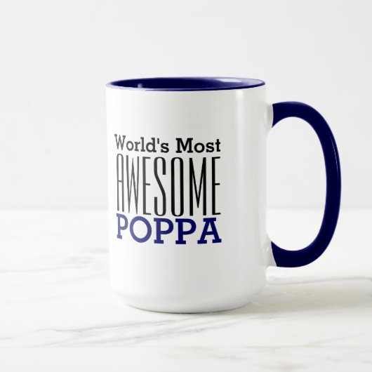 Weltweit PHANTASTISCHSTE POPPA-Text-Design Tasse (Rechts)