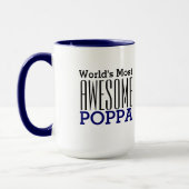 Weltweit PHANTASTISCHSTE POPPA-Text-Design Tasse (Links)