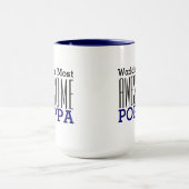 Weltweit PHANTASTISCHSTE POPPA-Text-Design Tasse (Zentrum)