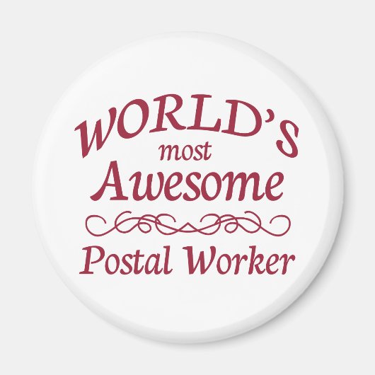 Weltweit Phantastischste Postarbeiter Magnet (Vorne)