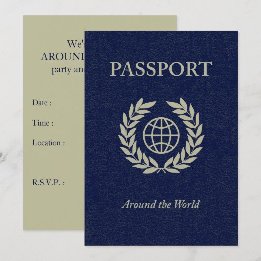weltweit: Reisepass Einladung (Vorne/Hinten)