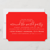 weltweit Retrostreifen Einladung (Rückseite)