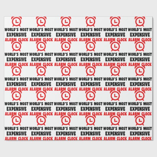 weltweit teuersten Wecker Geschenkpapier (Flach)