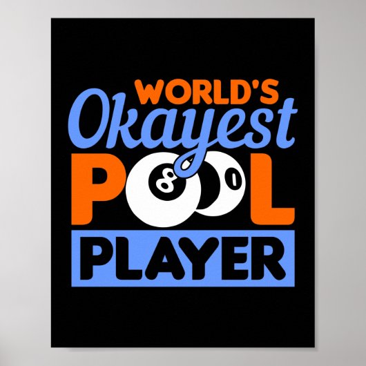Weltweit Tokest Pool Player Billard Poster (Vorne)