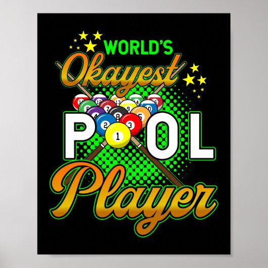 Weltweit Tokest Pool Player Billard Poster (Vorne)