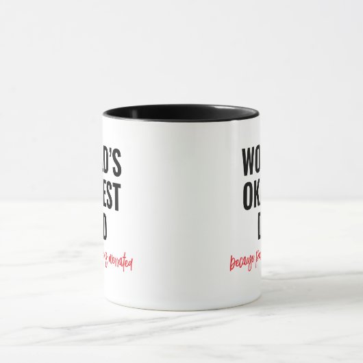Weltweit tollster Vater-Zitat Tasse (Zentrum)