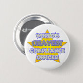 Weltweit Top Compliance Officer .. Joke Button (Vorne & Hinten)