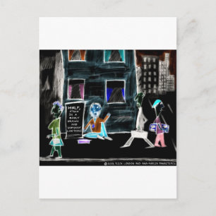 Weltweit unfreundlichster Cartoon auf lustigen Ges Postkarte