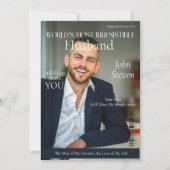 Weltweit unwiderstehlichstes Husband-Magazin Feiertagskarte (Vorderseite)