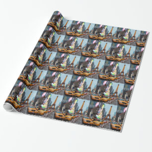 Weltweit vermischt - New York City & Paris Geschenkpapier