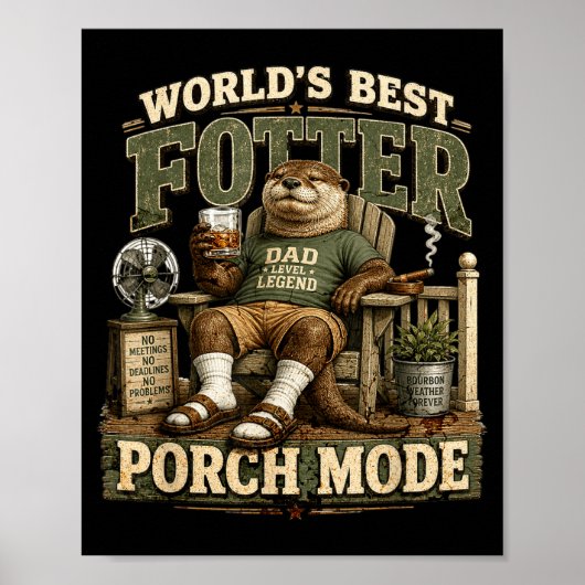 Weltweit verrückteste Veranda Mode lustiger Otter Poster (Vorne)