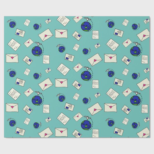 Weltweit verschicken geschenkpapier (Flach)