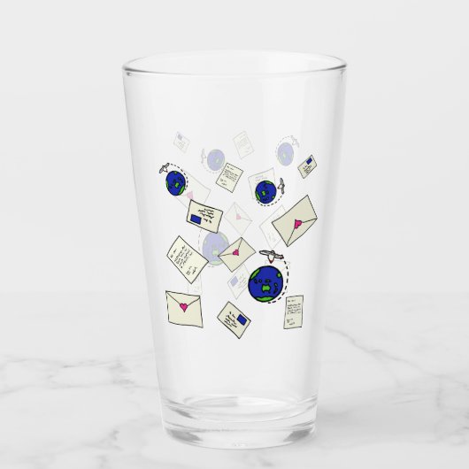 Weltweit verschicken glas (Vorderseite)