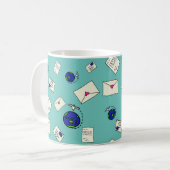 Weltweit verschicken kaffeetasse (Vorderseite Links)