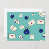 Weltweit verschicken postkarte (Vorne/Hinten)