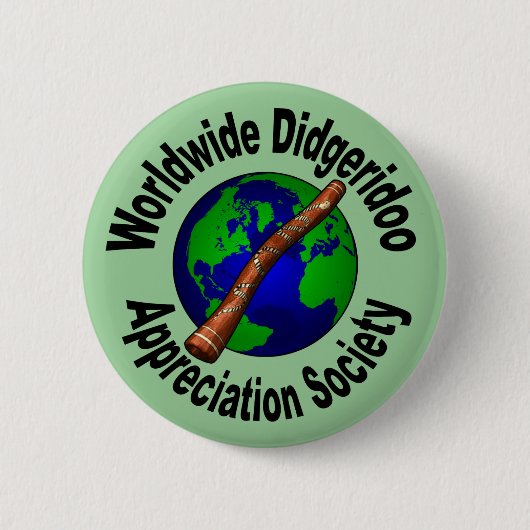 Weltweite Didgeridoo Anerkennungs-Gesellschaft Button (Vorderseite)