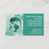 Weltweite Finanzkarten Visitenkarte (Vorderseite)