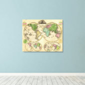 Weltweite globale Projektion Leinwanddruck (Insitu (Holzboden))