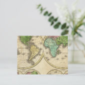 Weltweite globale Projektion Postkarte (Stehend Vorderseite)