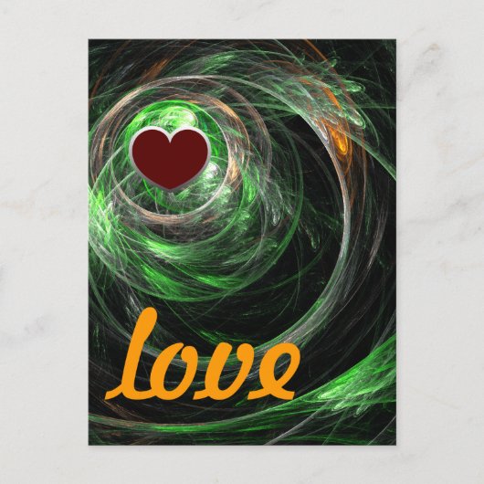 Weltweite grüne Liebe - Postkarte (Vorderseite)