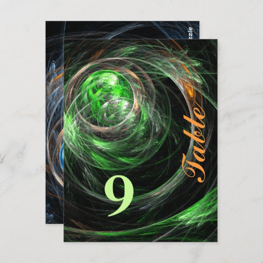 Weltweite grüne Tischnummer - Postkarte (Vorne/Hinten)