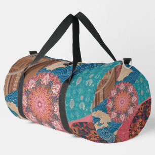 Weltweite Harmonie Kulturfusion Druckknopf Nähtasc Duffle Bag