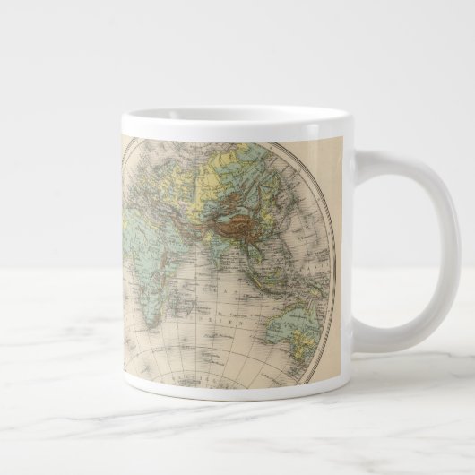 Weltweite hypsometrische Karten Jumbo-Tasse (Rechts)