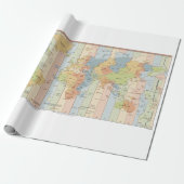 Weltweite Karte der Zeitzonen Geschenkpapier (Ungerollt)