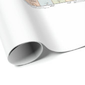Weltweite Karte der Zeitzonen Geschenkpapier (Rolleneckpunkt)