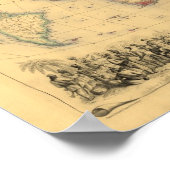 Weltweite Karte des britischen Empire aus den 1850 Poster (Ecke)