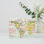 Weltweite Karte für Vegetation und Meeresströmunge (Stehend Vorderseite)