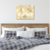Weltweite Karte Leinwanddruck (Insitu (Schlafzimmer))
