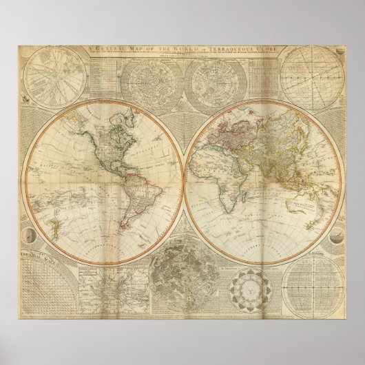 Weltweite Karte Poster (Vorne)