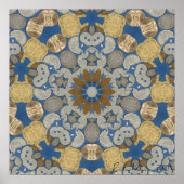 Weltweite Münzstar-Blume Poster (Vorne)