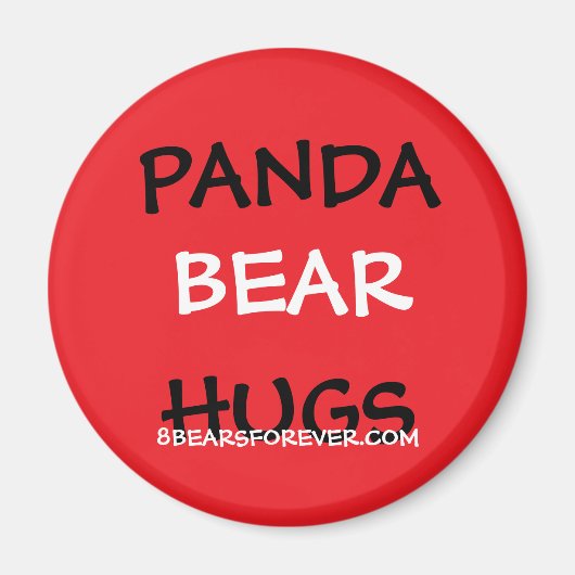 weltweite Panda-Bär-Schläger Magnet (Vorne)