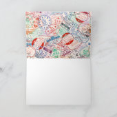 Weltweite Reisekennzeichnungen in allen Mustern Karte (Innenseite)