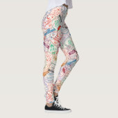 Weltweite Reisekennzeichnungen in allen Mustern Leggings (Rechts)