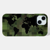 Weltweite Schwarze Grafik Case-Mate iPhone Hülle (Rückseite (Horizontal))