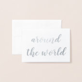 Weltweite Silberfolie Folienkarte (Vorderseite mit Umschlag)