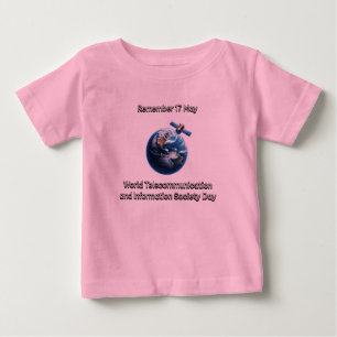 Weltweite Telekommunikation und Informationsgesell Baby T-shirt