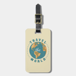 Weltweite Vintage Landkarte für den Globe Urlaub a Gepäckanhänger