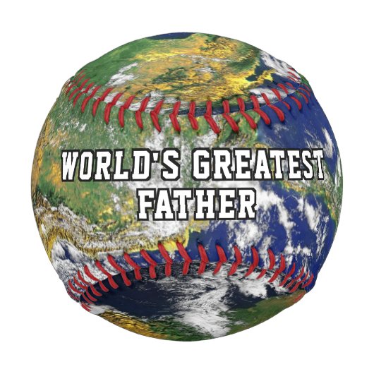 Weltweite Weltkarte des größten Vaters Planet Erde Baseball (Vorderseite)