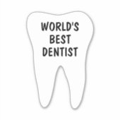 Weltweiter Best Dentist Vinyl Aufkleber für Auto & (Vorderseite)