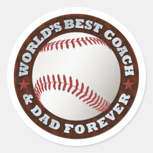 Weltweiter Bester Coach & Vater 1 Sticker