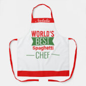 Weltweiter bester SpaghettiChefkoch - person Schürze (Vorderseite)
