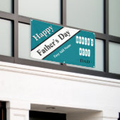 Weltweiter Bester Vater Türkisbanner Banner (Äußeres Gebäude)